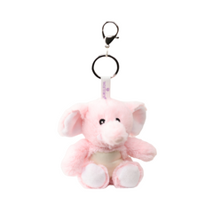 Ciondolo per borsa Warmies® a forma di elefante rosa